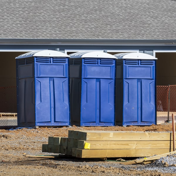 how often are the portable toilets cleaned and serviced during a rental period in Gages Lake Illinois